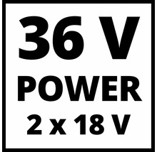 36 volt Power 2 x 18 volt tecken