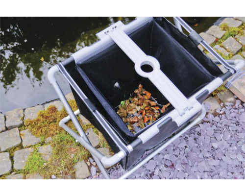 Dammhåv med löv i nätet