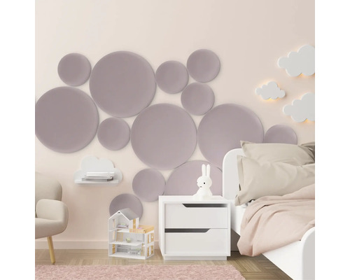 Textilpanel Riviera cirkel rosa 60x60cm