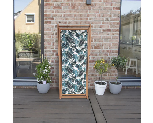 Träskärm med bladmotivtyg för utomhusbruk