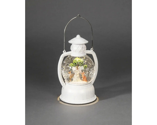 Lyktan med snöglob, ängel, träd och rådjur