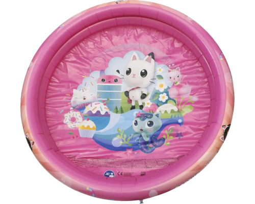 Rosa barnpool med tecknade figurer