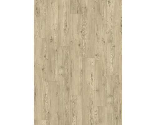 Detaljvy av golvbeläggning med ljus trälook.