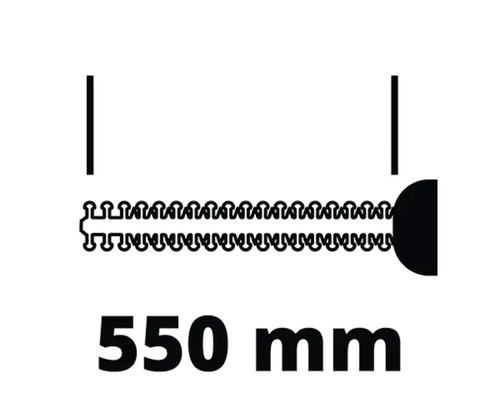 Illustration av längden 550 millimeter