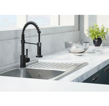 Diskho med svart kran och flexibel fjäder