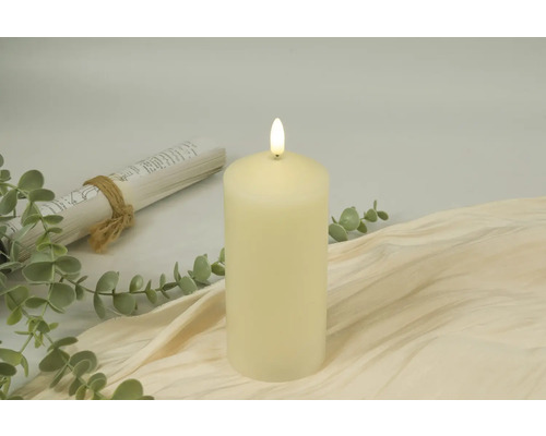 Dekorativt LED-ljus med flimrande ljus och textrulle