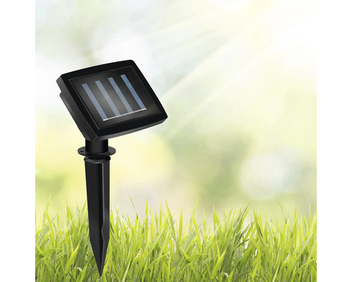 Solarlampa för trädgården i gräsmattan