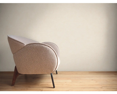 Fåtölj med tygklädsel och träben