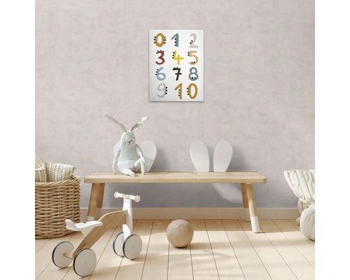 Barnrum med sifferplansch, leksaker och bänk