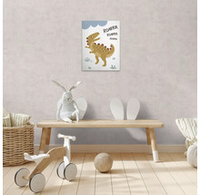 Barnrum med dinosaurietavla, springcykel och leksaker