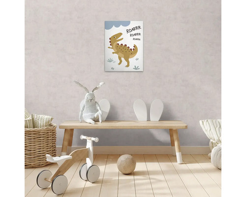 Barnrum med dinosaurietavla, springcykel och leksaker