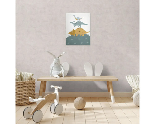 Barnrum med dinosauriebild på väggen