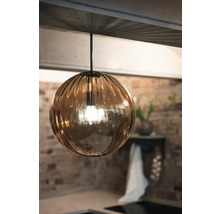 Pendellampa med sfärisk glasskärm