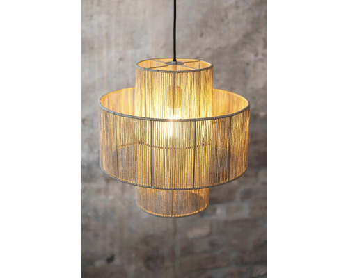 Tvåskikts hänglampa med repbeklädnad