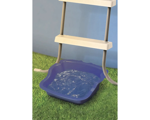 Fotbad för poolstege för att rengöra fötterna innan du går ner i poolen