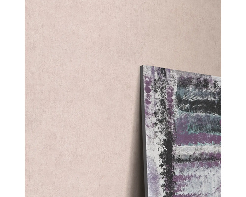 Abstrakt målning med lila och svarta toner