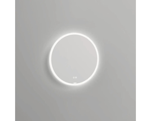 Rund spegel med LED-belysning för badrummet