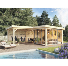 Paviljong PALMAKO Lenna Slide 24,9m² set 411 588x588cm doppimpregnerad brun