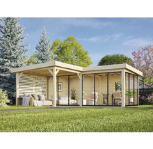 Paviljong PALMAKO Lenna Slide 24,9m² set 414 588x588cm doppimpregnerad grå