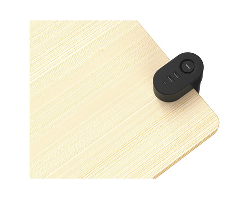 Bordsskiva i trä med USB-portar