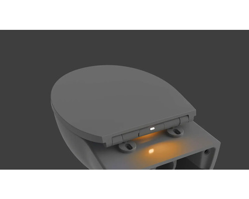 Toalett med belysning