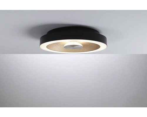 Rund taklampa i metall med LED-lampa