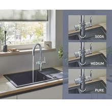 Diskho med blandare och olika vatteninställningar