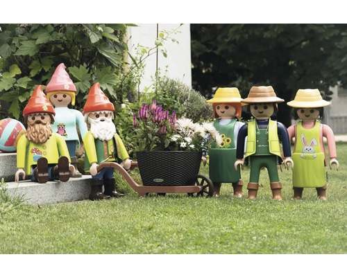Playmobil figurer trädgårdsset med skottkärra och blommor