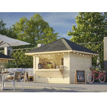 Paviljong PALMAKO Bianca set 104 8,3m² doppimpregnerad brun