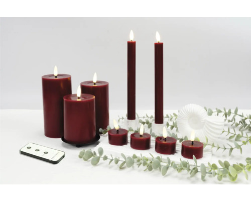 Dekorativa LED-ljus av äkta vax med fjärrkontroll