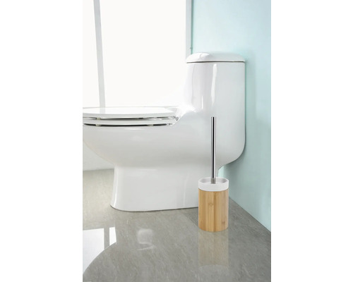 Toalett och toalettborste i bambu