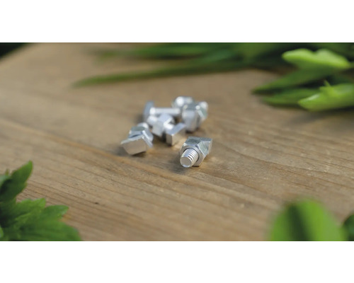 Sexkantskruvar med försänkt skalle på träunderlag