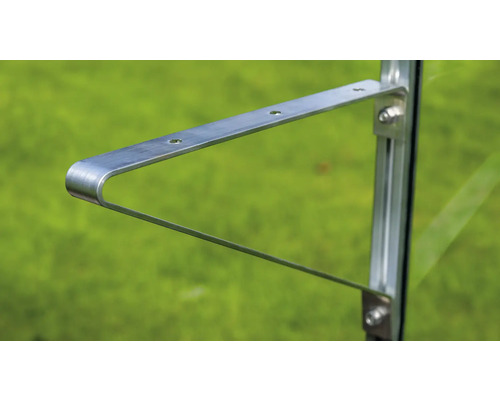 Metallfäste för fastsättning på ett växthus