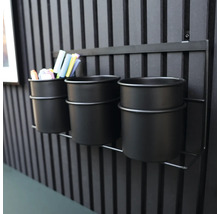 Väggförvaring med tre behållare för förvaring av pennor och andra små föremål