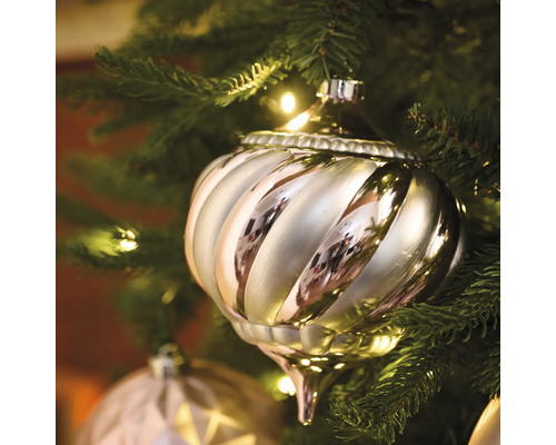 Julgranskula med spiralmönster