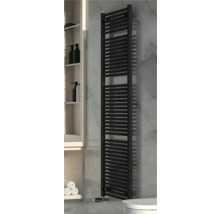 Svart handdukstork i badrum