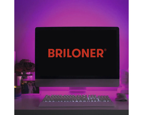Briloner logotyp på en datorskärm
