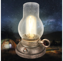 Bordslampa i lyktstil med glaskropp och ljuskälla