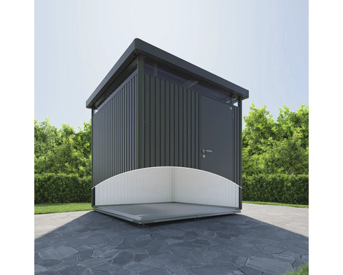 Modern förvaringslåda med dörr och bottenplatta