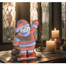 Dekorativ Santa Claus LED-figur på ett bord