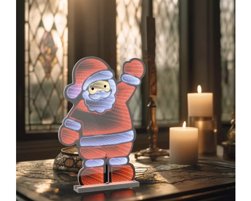 Dekorativ Santa Claus LED-figur på ett bord