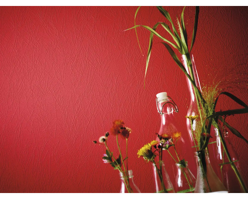 Strukturtapet med blommor i glasvaser