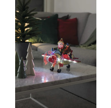 Dekorativ snögubbe flygplansfigur med LED-belysning som festlig dekoration