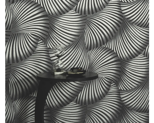 Tapet med abstrakt randigt mönster