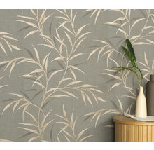 Tapet med bambumönster på väggen