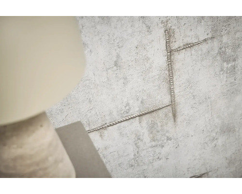 Dekorativ väggpanel med betongutseende och linjär relief