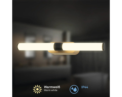 LED-vägglampa med varmvitt ljus och skyddsklass IP44