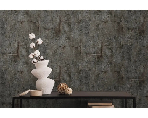 Dekorativ tapet med linjärt mönster och industriell design för bostadsutrymmen