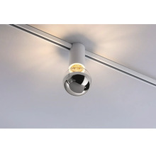 Ytmonterad spotlight med sfäriskt huvud monterad på skena