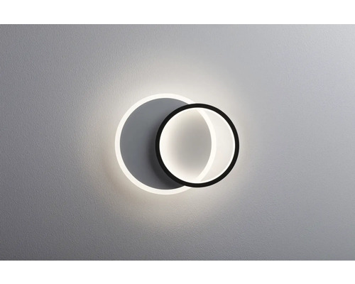 Modern LED-vägglampa med två överlappande cirklar